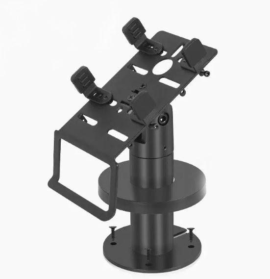 EFTPOS terminal holder, empty mount showing bracket and screw-mounted base