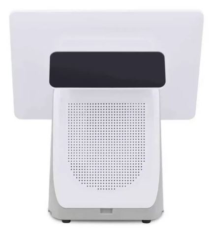 15.6 inch POS terminal, rear view showing customer-facing total display