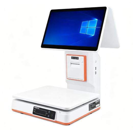 All-in-one POS terminal with built-in weighing scale and receipt printer